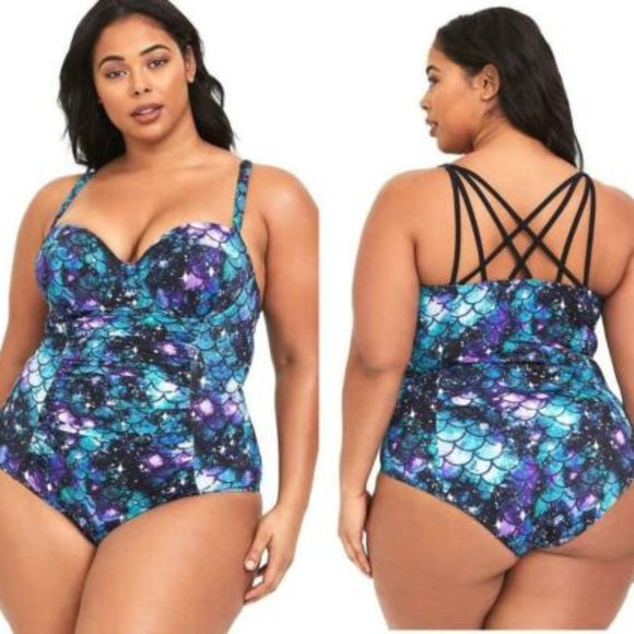 torrid Other - 3X 22/24 Torrid Strappy Mermaid Slim Fix Swimsuit